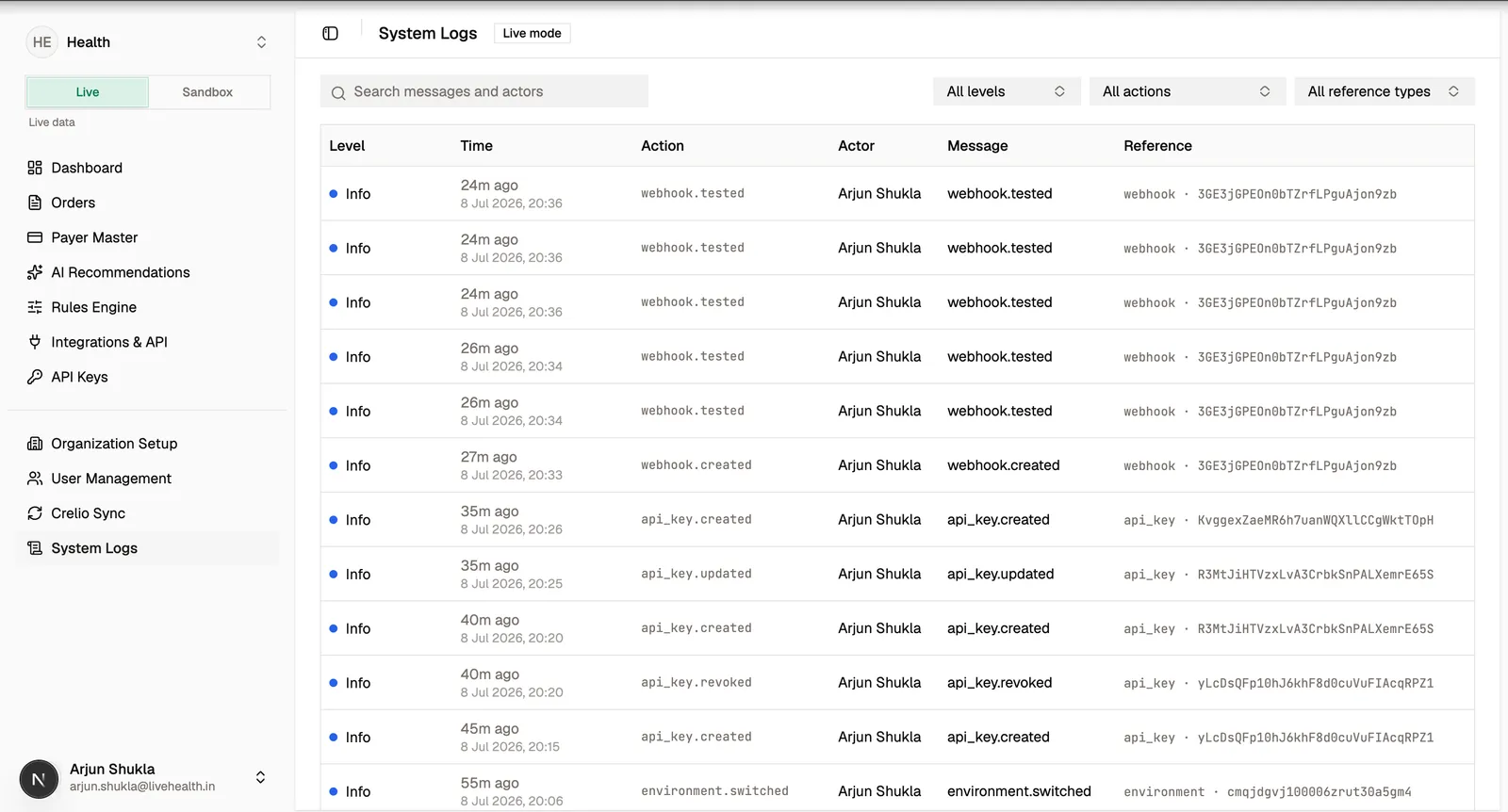 System Logs